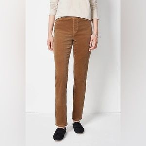 J Jill Pull On Corduroy Pants Slim Leg Camel Color Elastic Waistband New W/ Tags